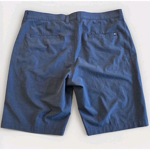 Travis Mathew Shorts Mens US 36 Dark Heathered Blue Golf Ripstop Stretch Active - Picture 2 of 13